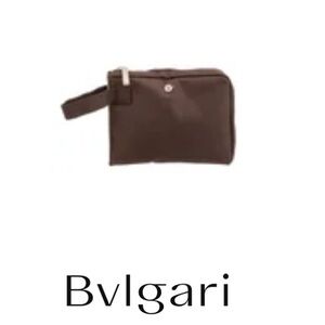 Bulgari Dark Brown Toiletry Bag NWOT